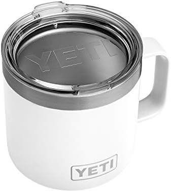 YETI Rambler 14 oz Mug, Stainless Steel, Vacuum Insulated with Standard Lid, White | Amazon (US)