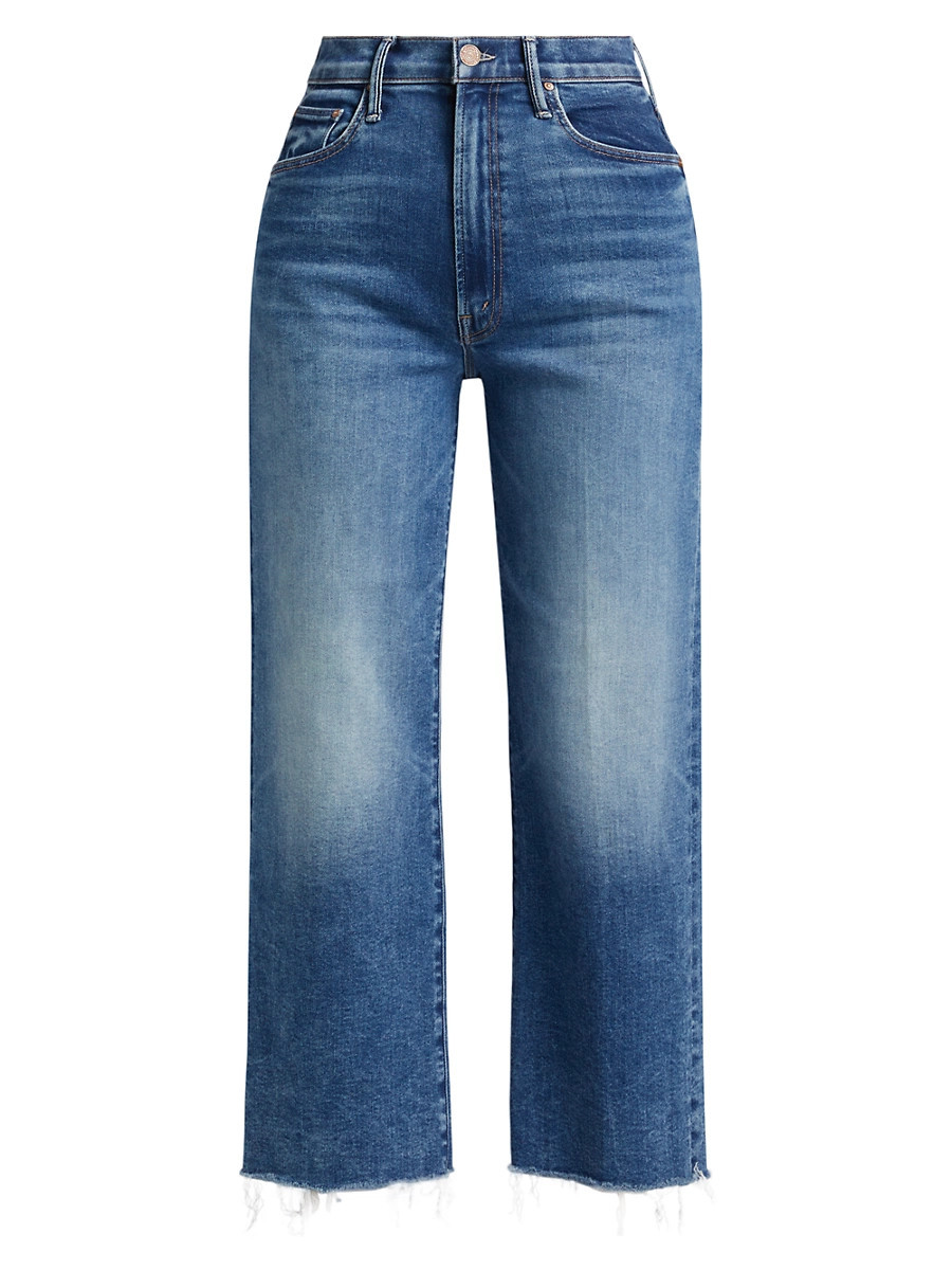 Women's The Maven Fray High-Rise Stretch Crop Jeans - Bitchin - Size 30 | Saks Fifth Avenue