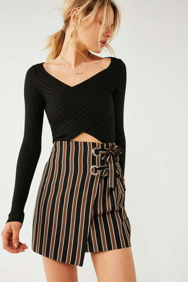 Silence + Noise Delaney Surplice Sweater | Urban Outfitters US