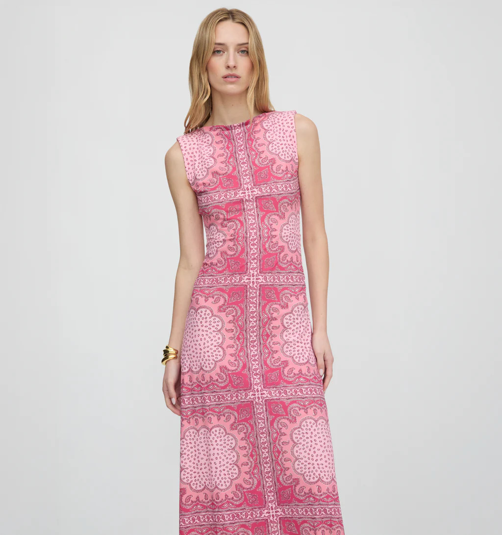 The Sloane Dress - Berry Paisley Scarf | Hill House Home US