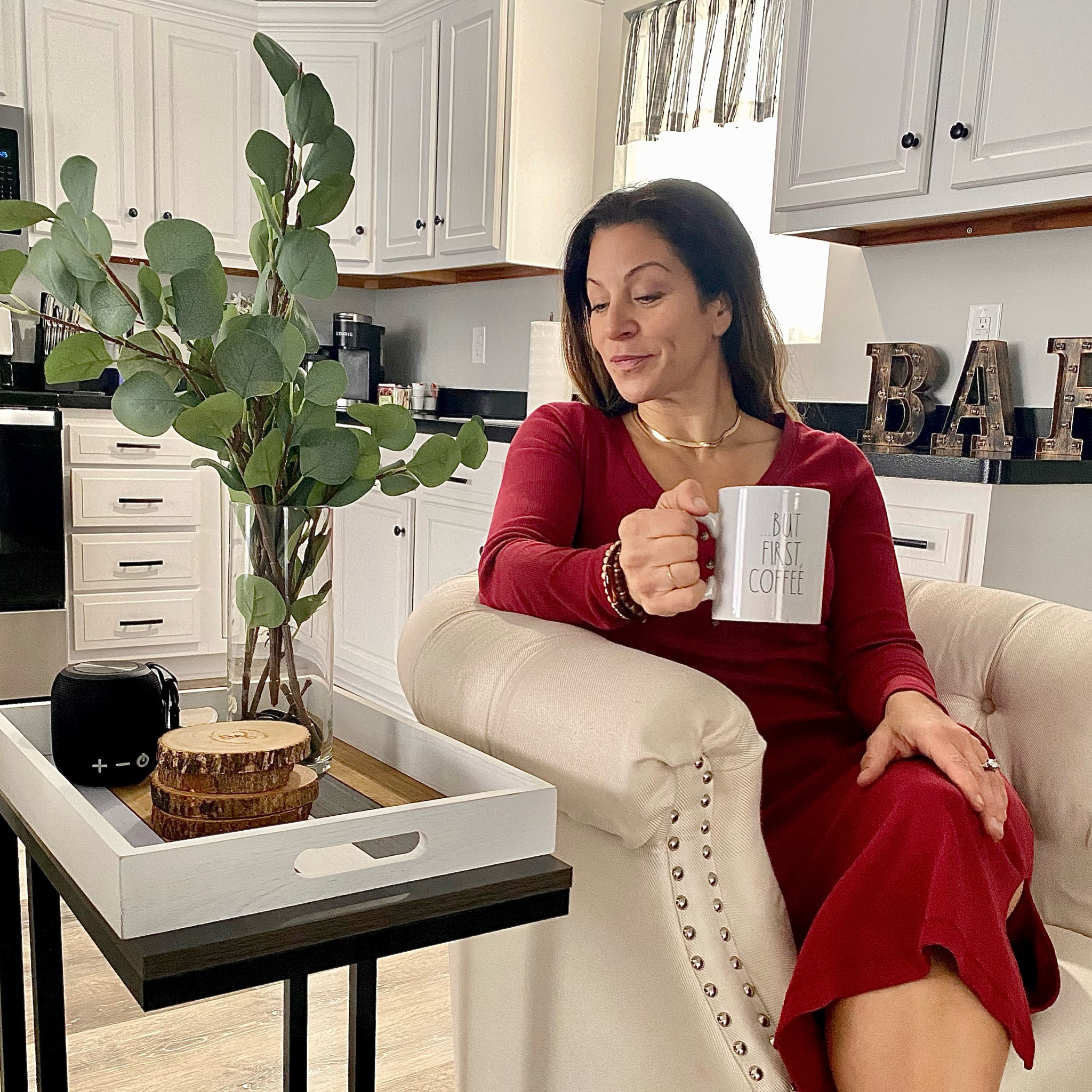 When you’re away from home, it’s nice to have a space for all the things that could get misplaced, like your keys, phone, wallet, portable speaker, etc. ⁣
⁣How cute is this striped wooden try from Dolce Regalo Home matches our rental decor so well, I had to share!⁣
⁣Would make for a great hostess gift this holiday season.

#LTKGiftGuide #LTKhome #LTKunder50