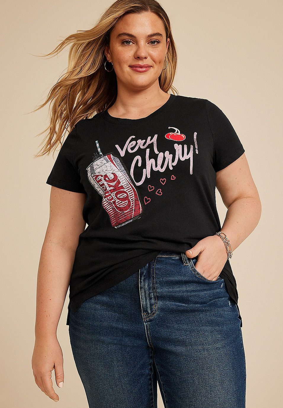 Plus Size Cherry Coke Classic Fit Graphic Tee | Maurices