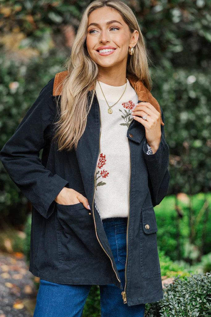 The Natural Influence Navy Jacket | The Mint Julep Boutique