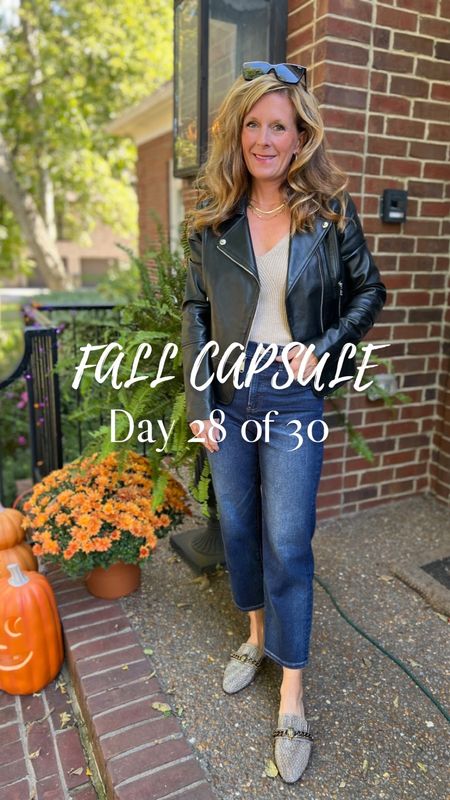 🍂Fall Capsule Styled Looks

Day 28…. For a date night look on the more casual side, pair a leather jacket with a sweater tank and some fun mules!

#LTKstyletip #LTKSeasonal #LTKshoecrush