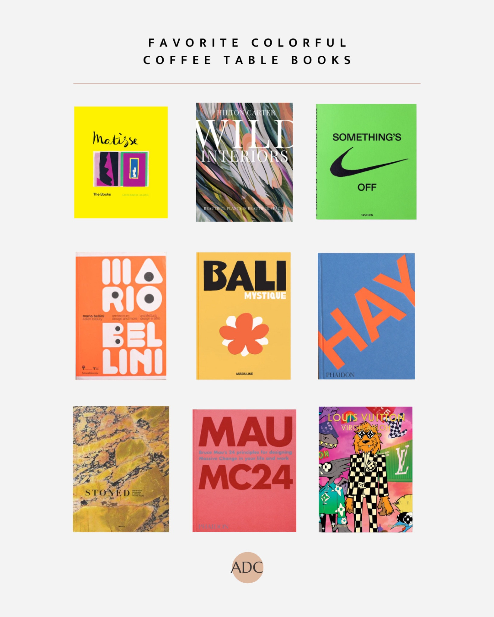 Favorite colorful coffee table books for design inspiration and decoration. 

#LTKstyletip #LTKunder50 #LTKhome