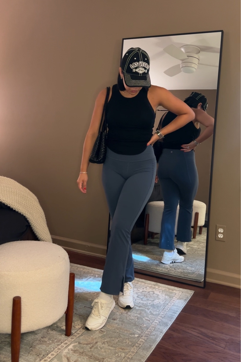 The material of these leggings 🤌🏼 they are a cropped flare and I think they’re so cute if you’re petite 

#LTKActive #LTKStyleTip
