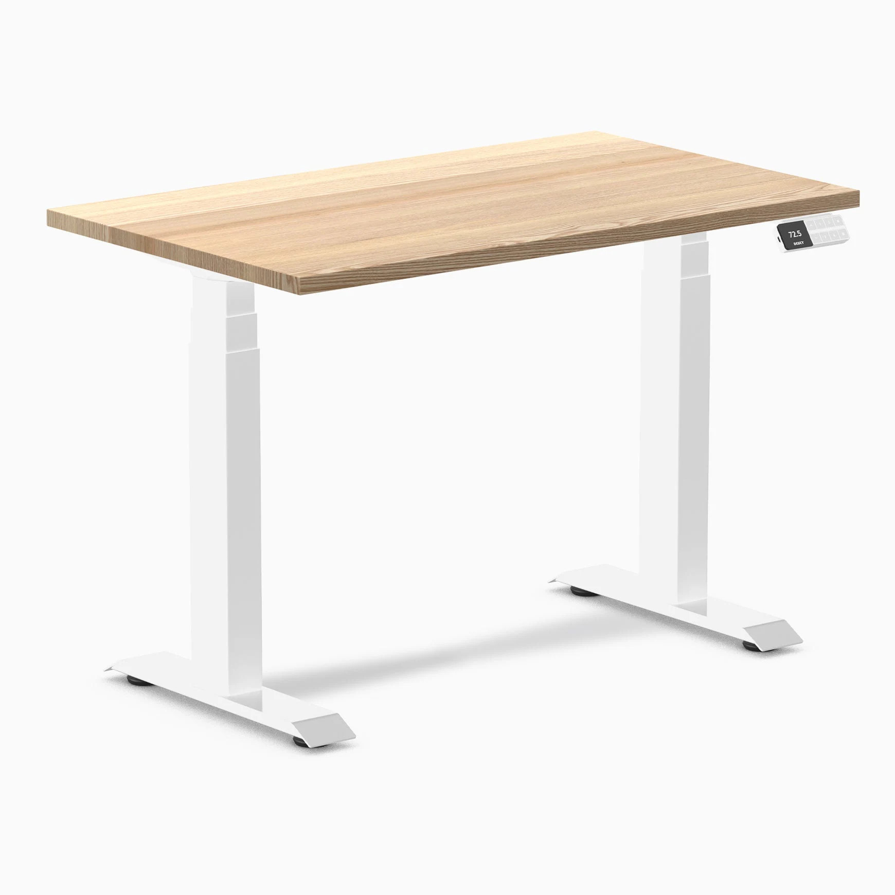 Desky Dual Mini Hardwood Sit Stand Desk - White Ash / 40 x 24 inches / White | 46587362738498 | Lowe's