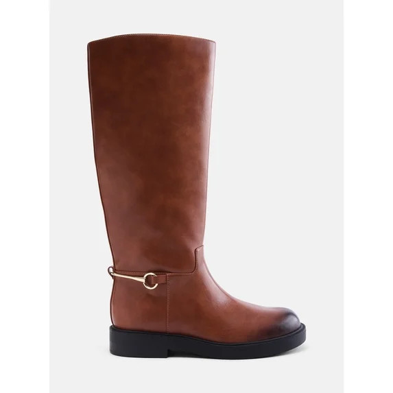 Scenario Women's Tall Faux Leather Riding Boots | Walmart (US)