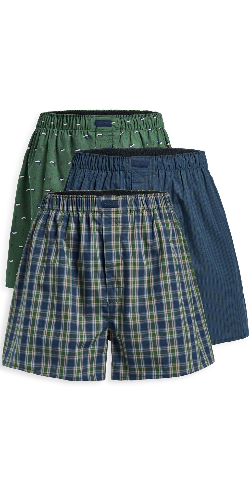 Tommy John Woven Boxer 3 Pack Grenner Pastures Sitting Ducks S | Shopbop