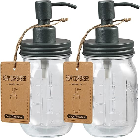 Mason Jar Liquid Soap Dispenser -Rustproof Stainless Steel Replacement - Farmhouse Decor for Kitc... | Amazon (CA)