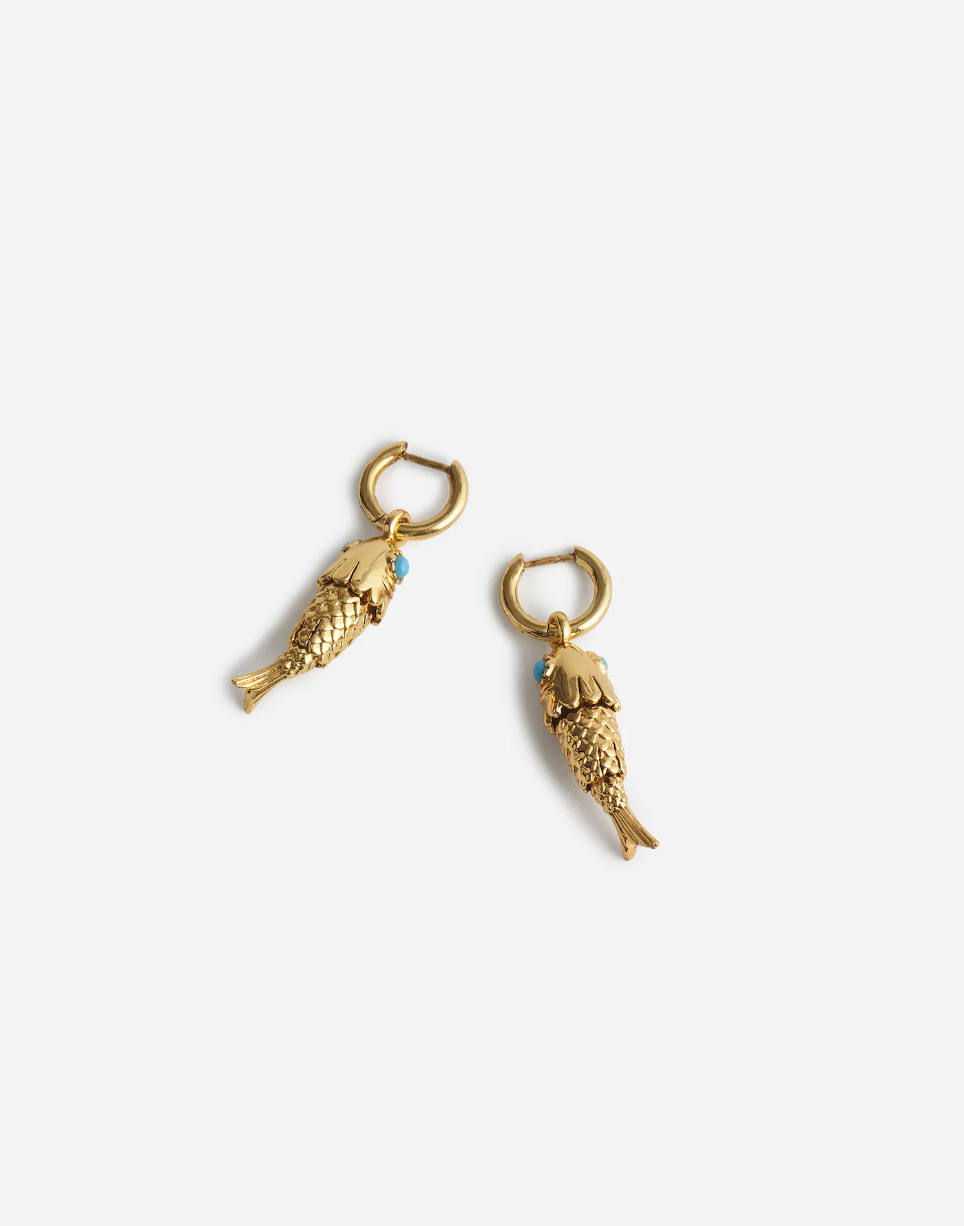 Fish Charm Huggie Hoop Earrings | Madewell | Madewell
