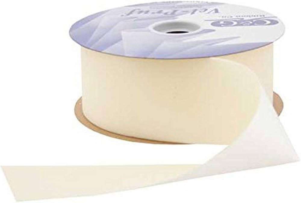 Berwick Offray C&G Vel-Pruf Velvet 2-1/2"W X 25 Yards-Ivory Ribbon | Amazon (US)
