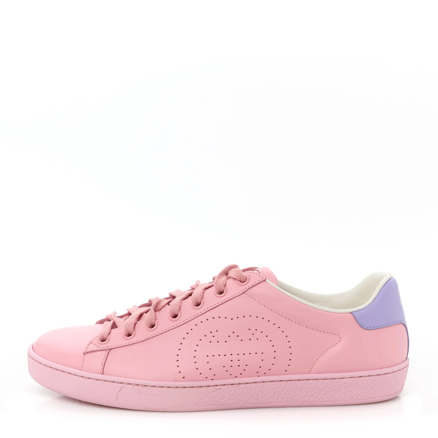 Miro Soft Calfskin Interlocking G Perforated Womens Ace Sneakers 39.5 Wild Rose Lapis | FASHIONPHILE (US)