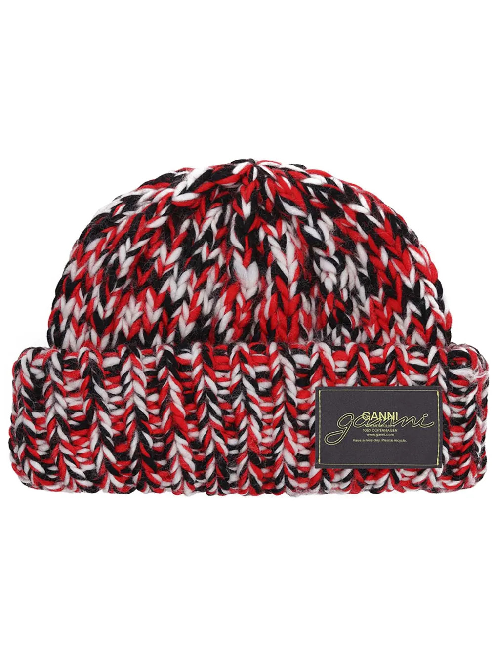 GANNI crochet-knit Wool Beanie | Red | FARFETCH | Farfetch Global
