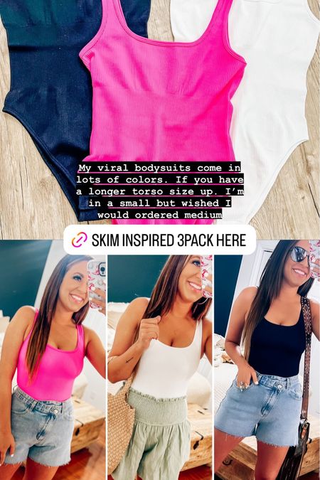 Viral bodysuits from Amazon coming to three pack I would size up if your torso is long. I’m obsessed great for summer spring fall and winter 

#LTKsalealert #LTKfindsunder50 #LTKstyletip