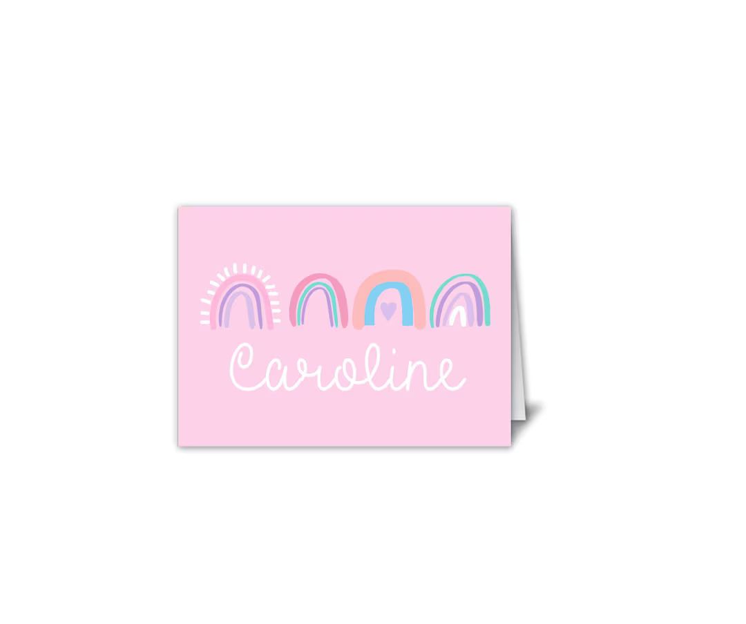 Rainbow Stationery Rainbow Notecards Girls Stationery Kids - Etsy | Etsy (US)