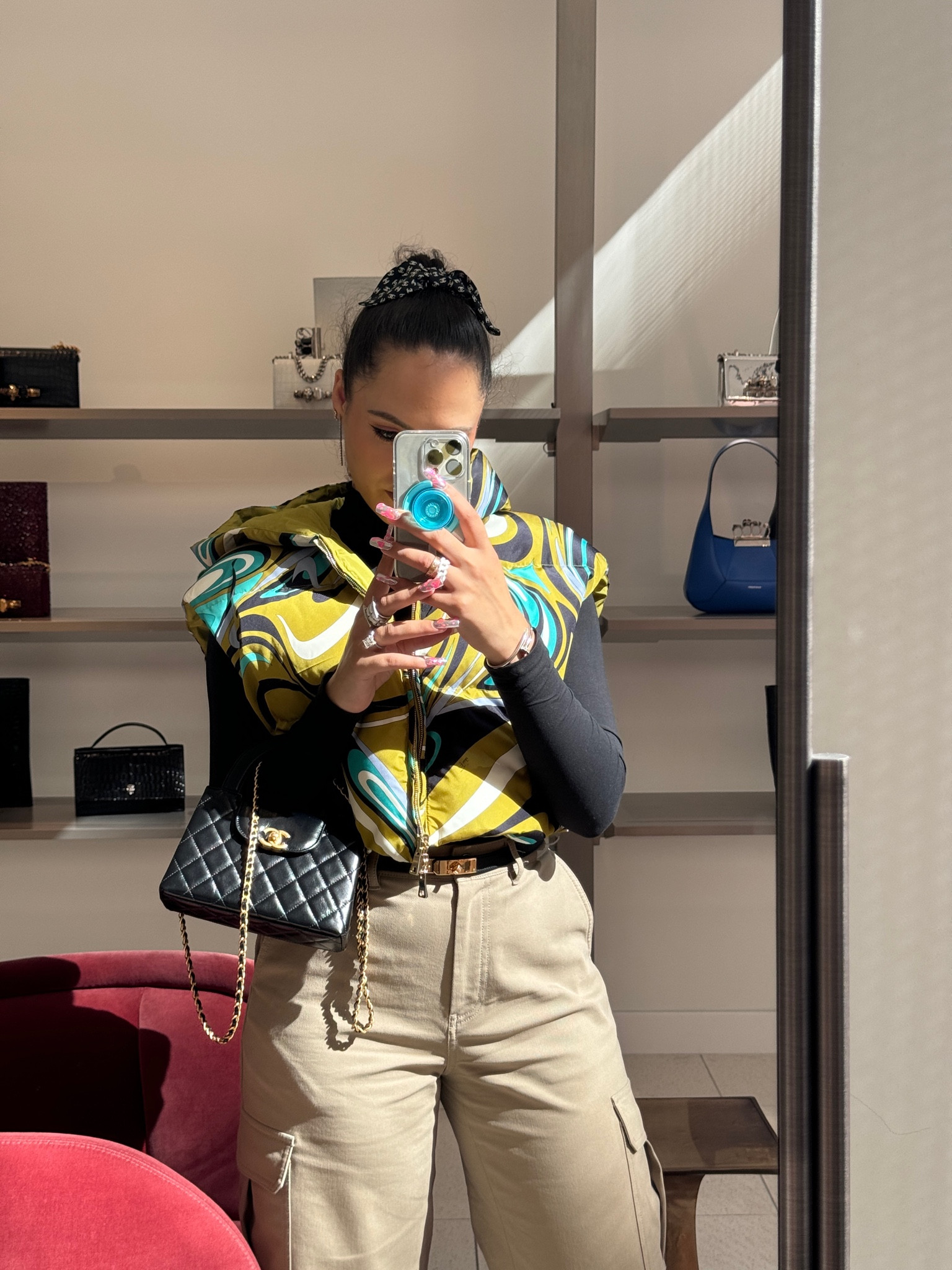 Black top, puffer vest jacket, chanel quilted crossbody handbag, beige trousers, hermes belt

#LTKstyletip #LTKSeasonal #LTKeurope