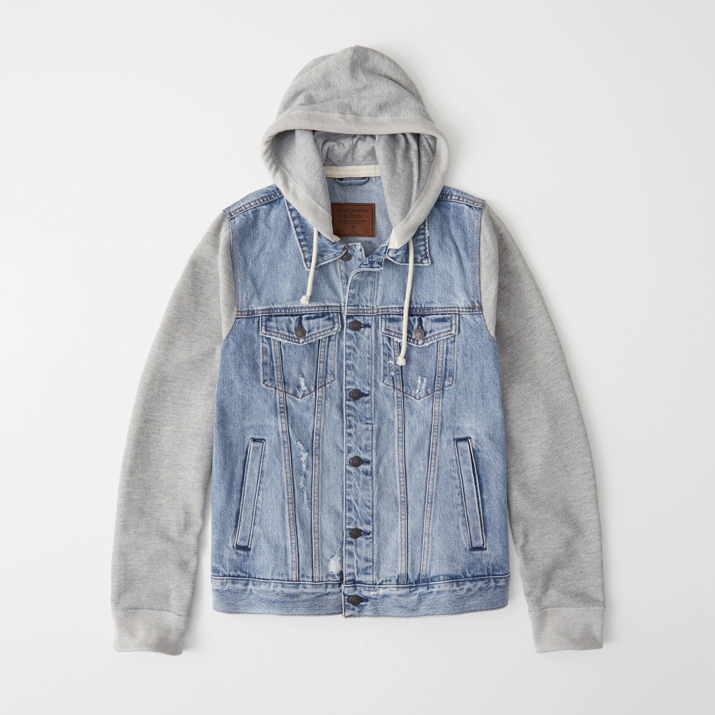 Hooded Denim Jacket | Abercrombie & Fitch (US)