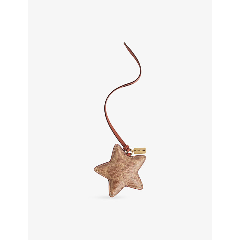Coach Womens Tan Caramel Star Puffy Signature Coated-Canvas Bag Charm | Selfridges