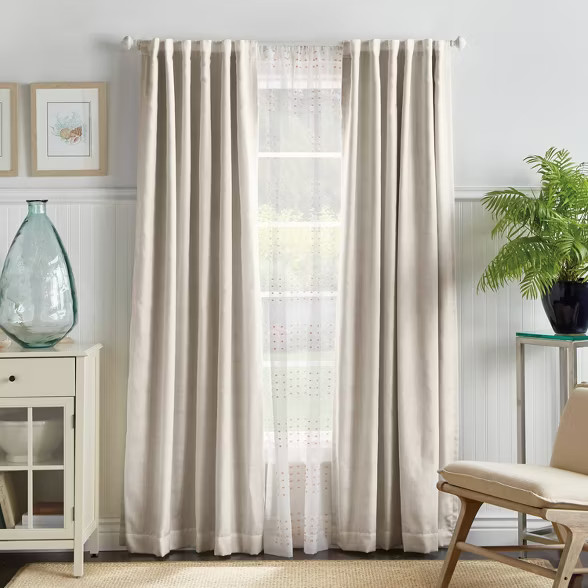 Set of 2 Bedford Woven Plaid Blackout Curtain Panels - Martha Stewart | Target