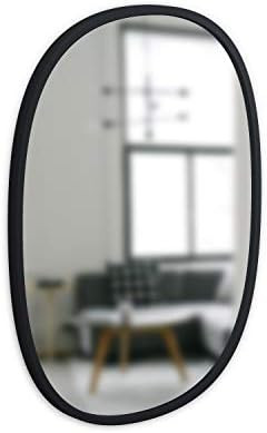 Umbra Hub Oval Wall Mirror, 18 x 24-Inch, Black | Amazon (US)
