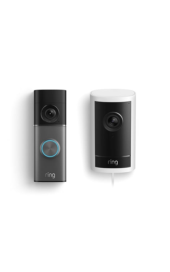 Ring Wired Doorbell Pro (Newest Model), Deep Silver with Outdoor Cam Pro, Plug-In White | Amazon (US)