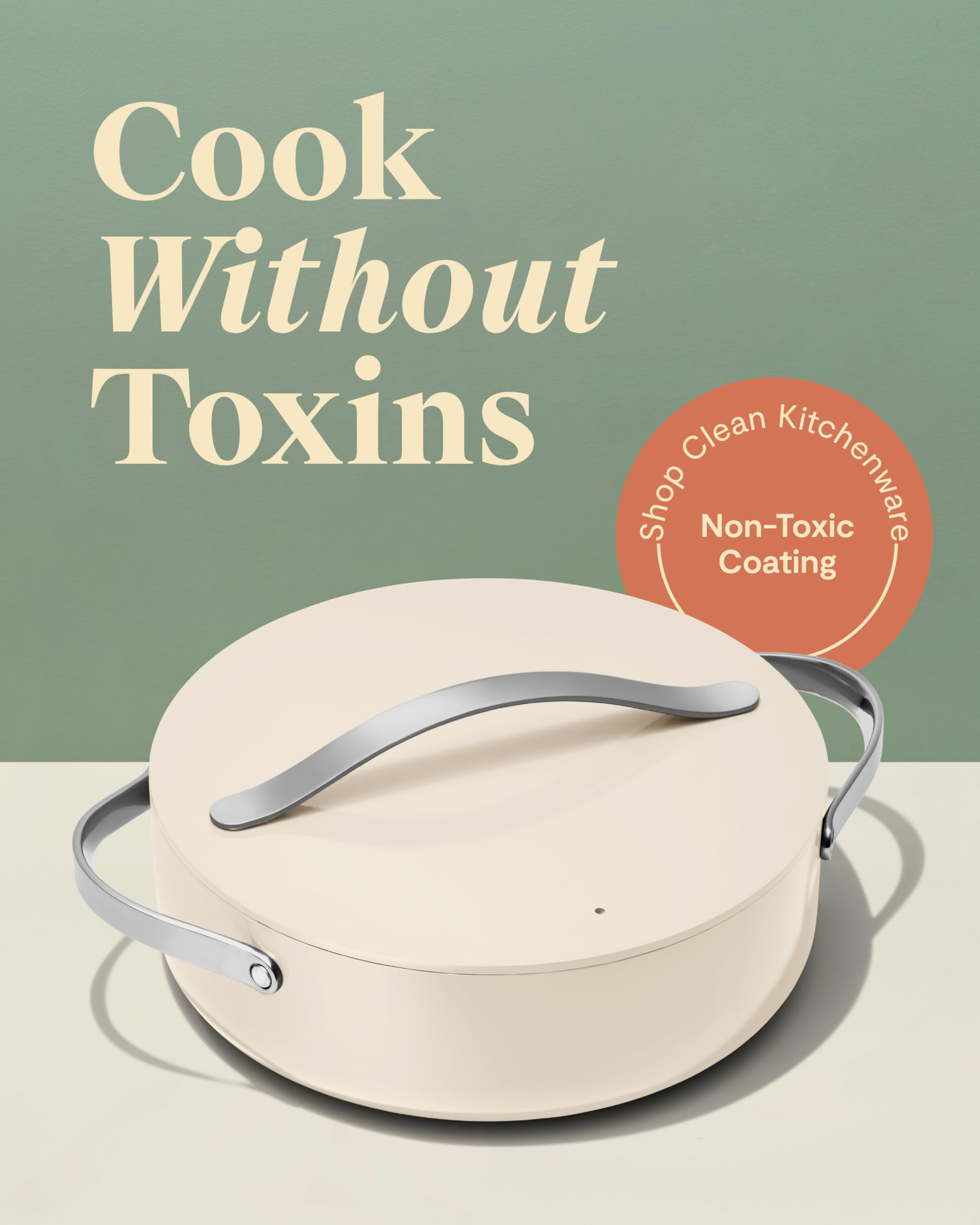 Caraway Rondeau - 6 Qt Non-Stick Pan with Lid - Free From Forever Chemicals - Perfect for Searing... | Amazon (US)