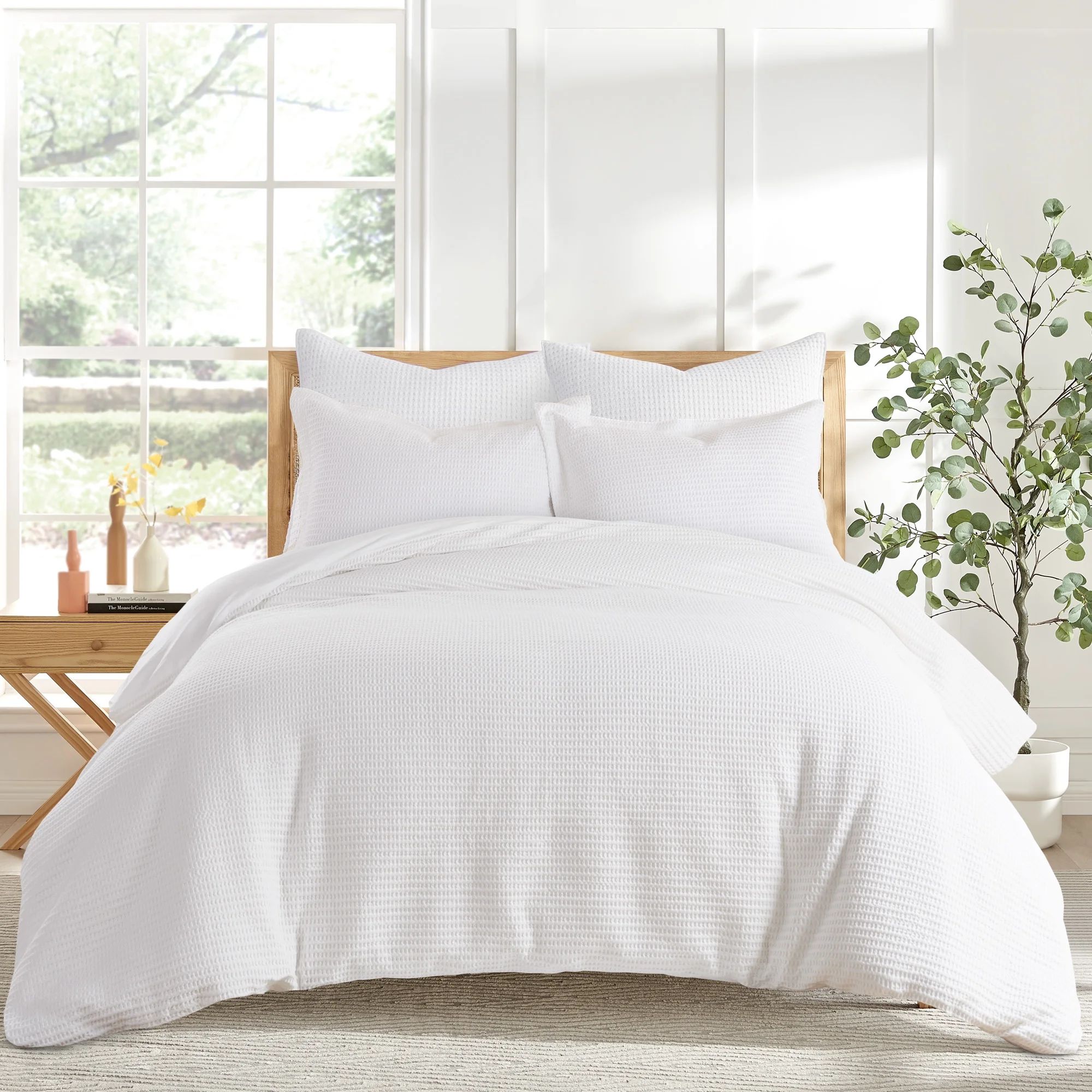 Levtex Home - Cloud Waffle Bright White Comforter Set - Full/Queen Comforter + Two Standard Pillo... | Walmart (US)