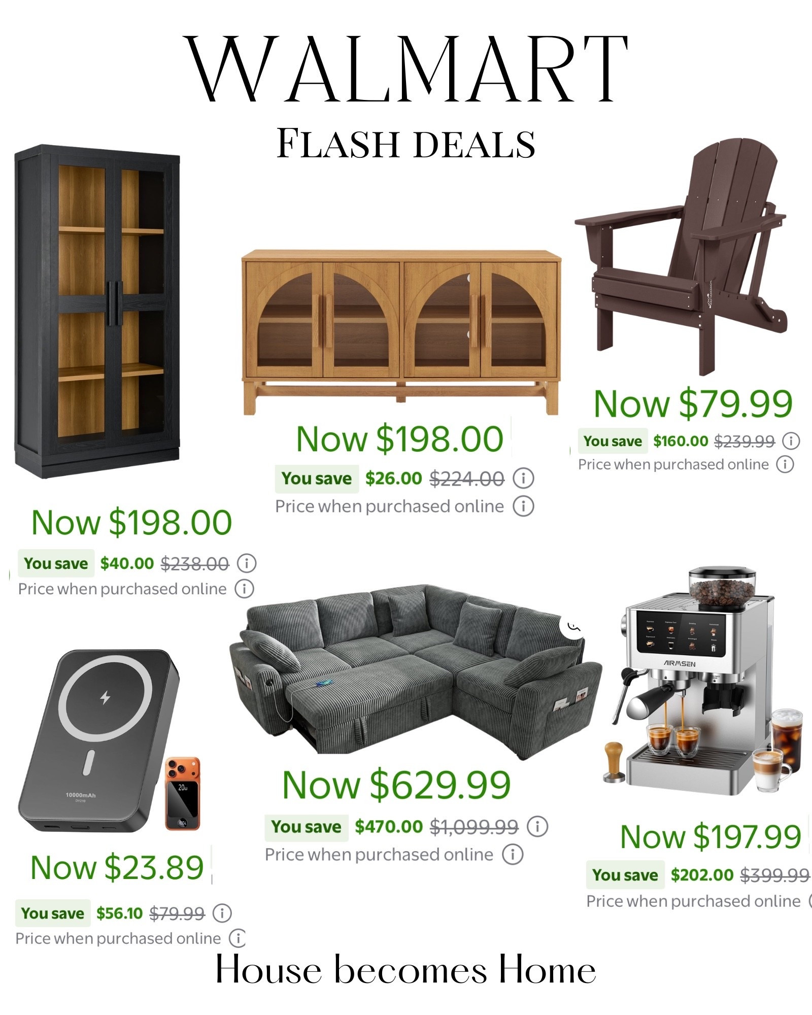 Walmart flash deals!

#LTKHome #LTKSeasonal #LTKSaleAlert