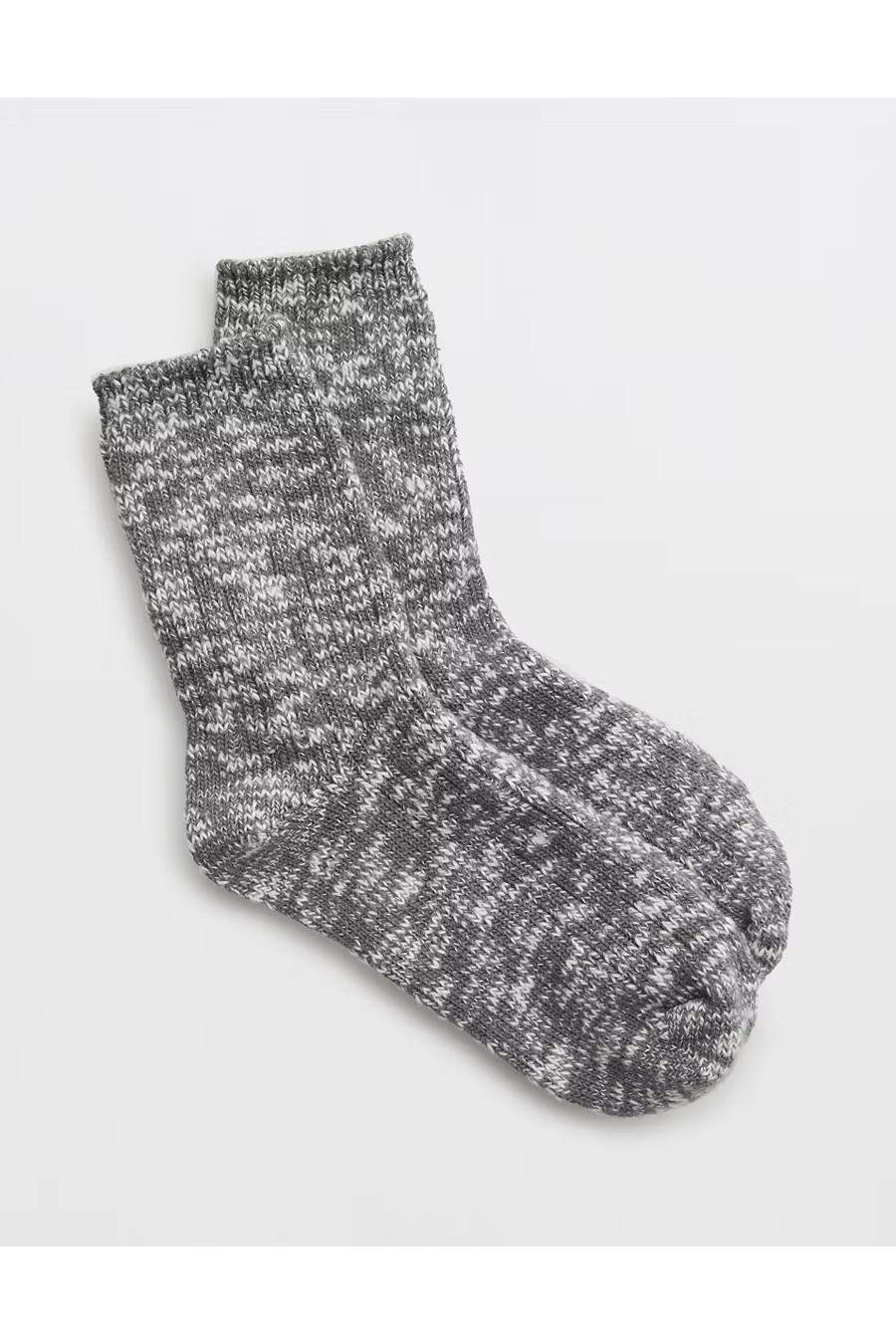 Aerie Marled Crew Socks Women's Smoked Gray One Size | Aerie