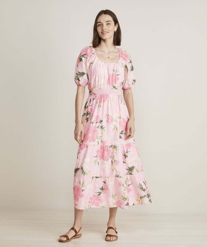 Kentucky Derby Tiered Smocked-Waist Maxi Dress | vineyard vines