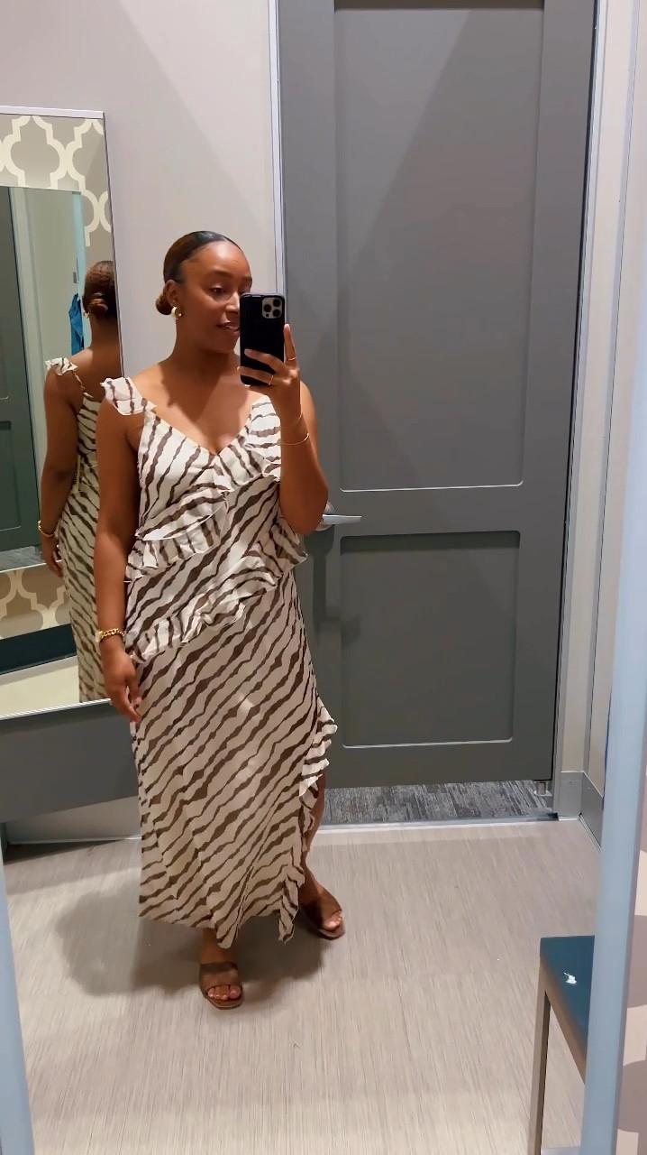 Everything is true to size but size down in denim dress 