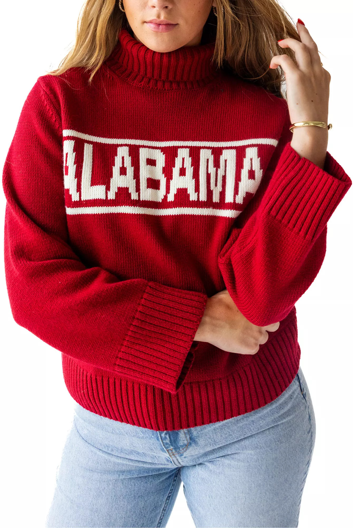 Gameday Social Women's Alabama Crimson Tide Crimson Rolled Sweater, XL, Red | DICK'S Sporting Goods
