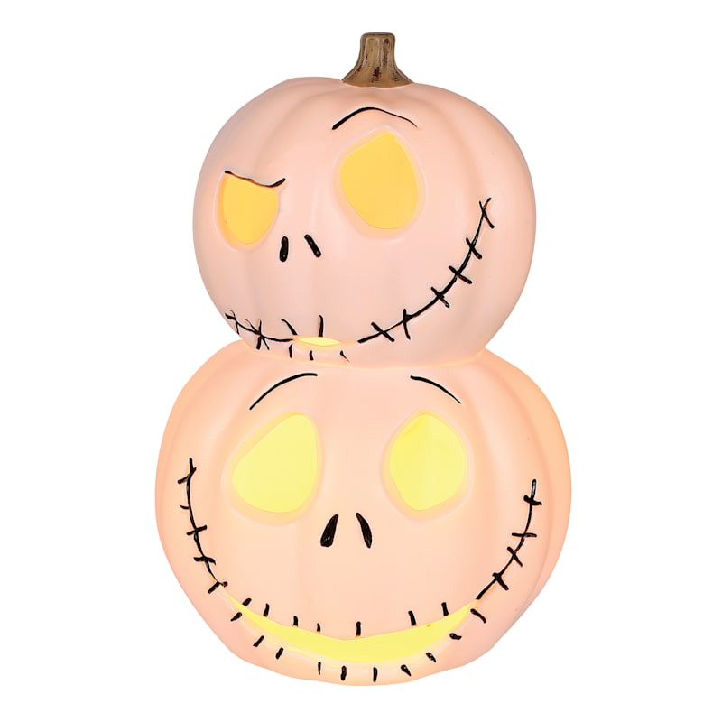 Nightmare Before Christmas Stacked Jack Skellington Light Up Halloween Pumpkin, 12" | At Home