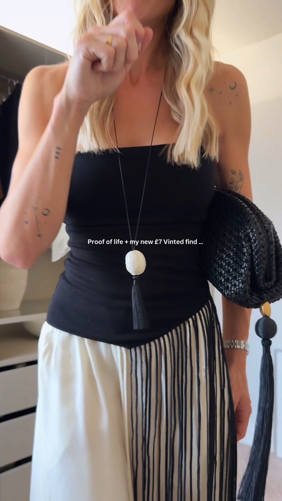Date night summer outfit 🤍

Zara fringe tassel top (vinted)
Dissh balloon pants 
Tassel pendant 
Zara tassel clutch bag

#LTKuk #LTKsummer #LTKdatenight