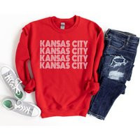 Kansas City Sweatshirt, Kc Sweatshirts, Cute Shirts For Women, Retro Sweater, Long Sleeve Shirt, Tees | Etsy (US)