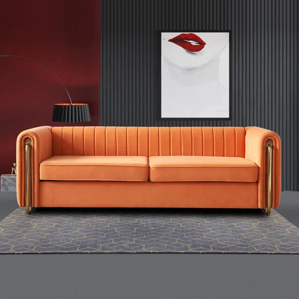 84.25'' Velvet Sofa | Wayfair North America