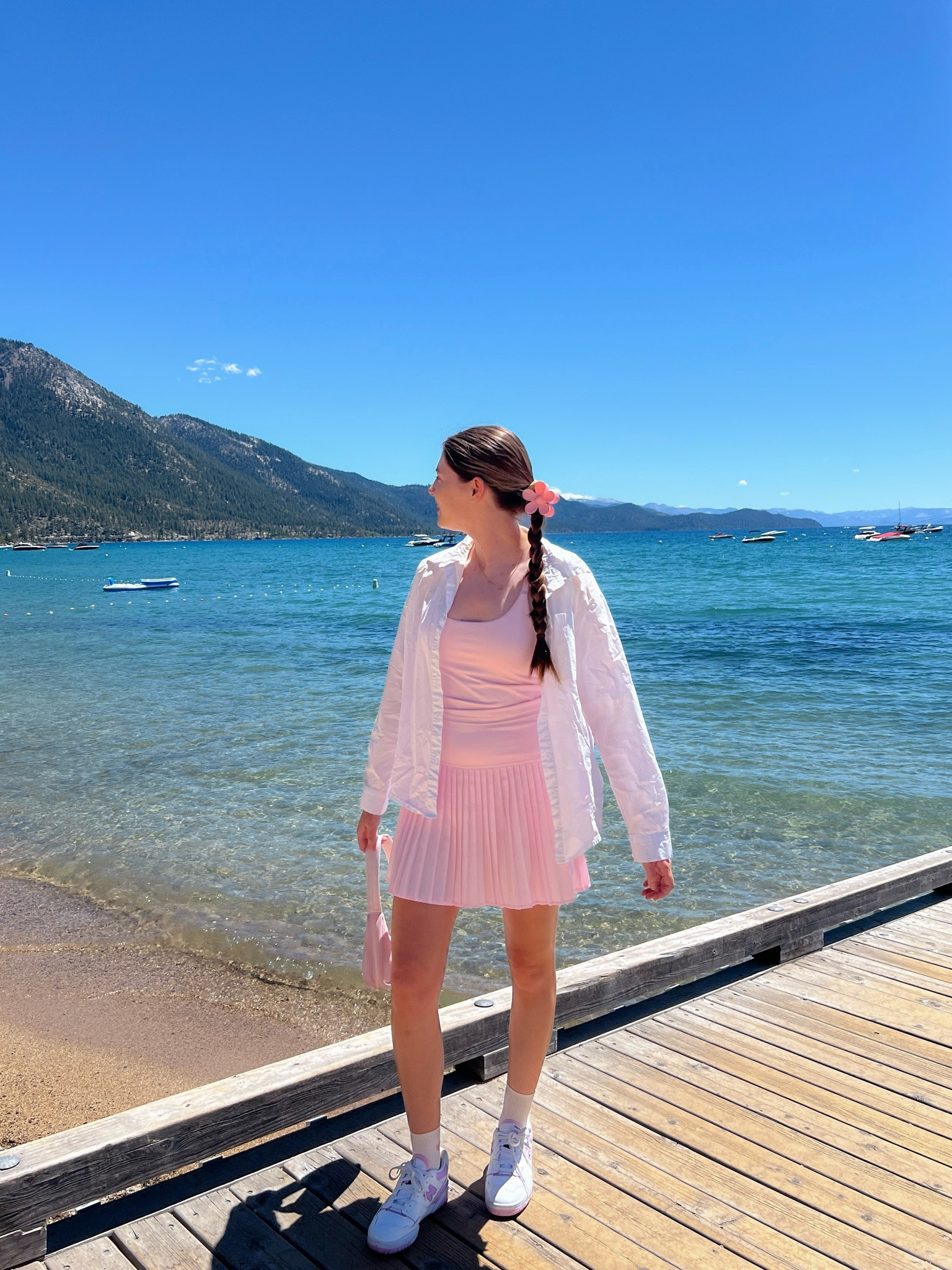 Pink Athleisure Outfit 

 Casual outfit, sneakers, pink outfit, Athleisure, white button down, tennis skirt 

#LTKFitness #LTKStyleTip #LTKActive