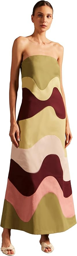 Giardino Solid Strapless Long Dress | Amazon (US)