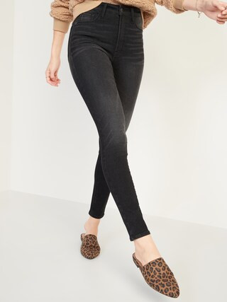 Extra High-Waisted Rockstar 360° Stretch Super Skinny Black Jeans for Women | Old Navy (US)
