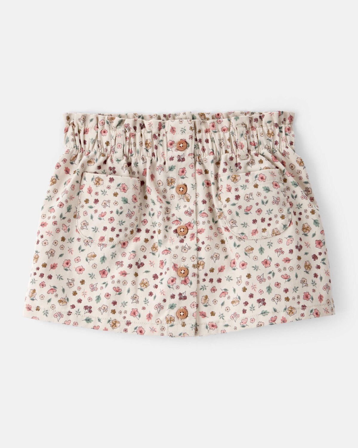 Toddler Girl Floral Print Cotton Skirt - Ivory | Carter's Inc