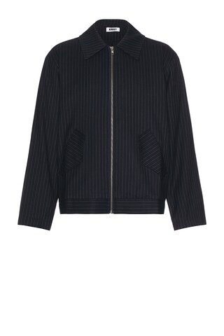 KROST University Pinstripe Jacket in Dark Navy from Revolve.com | Revolve Clothing (Global)
