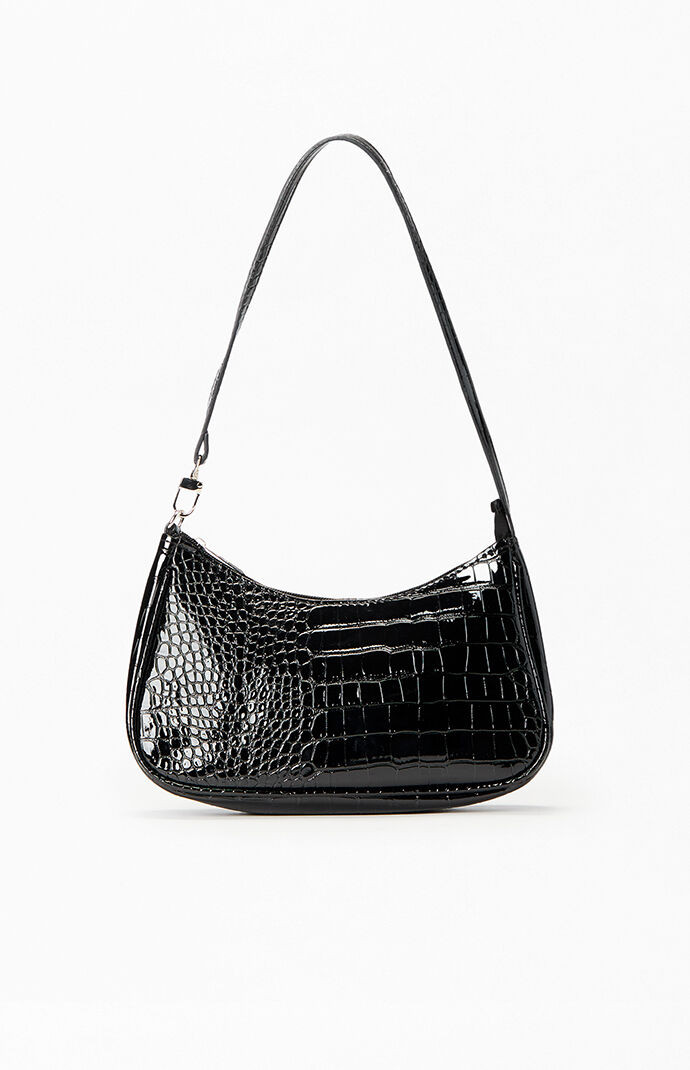 Faux Leather Snakeskin Shoulder Bag in Black | PacSun