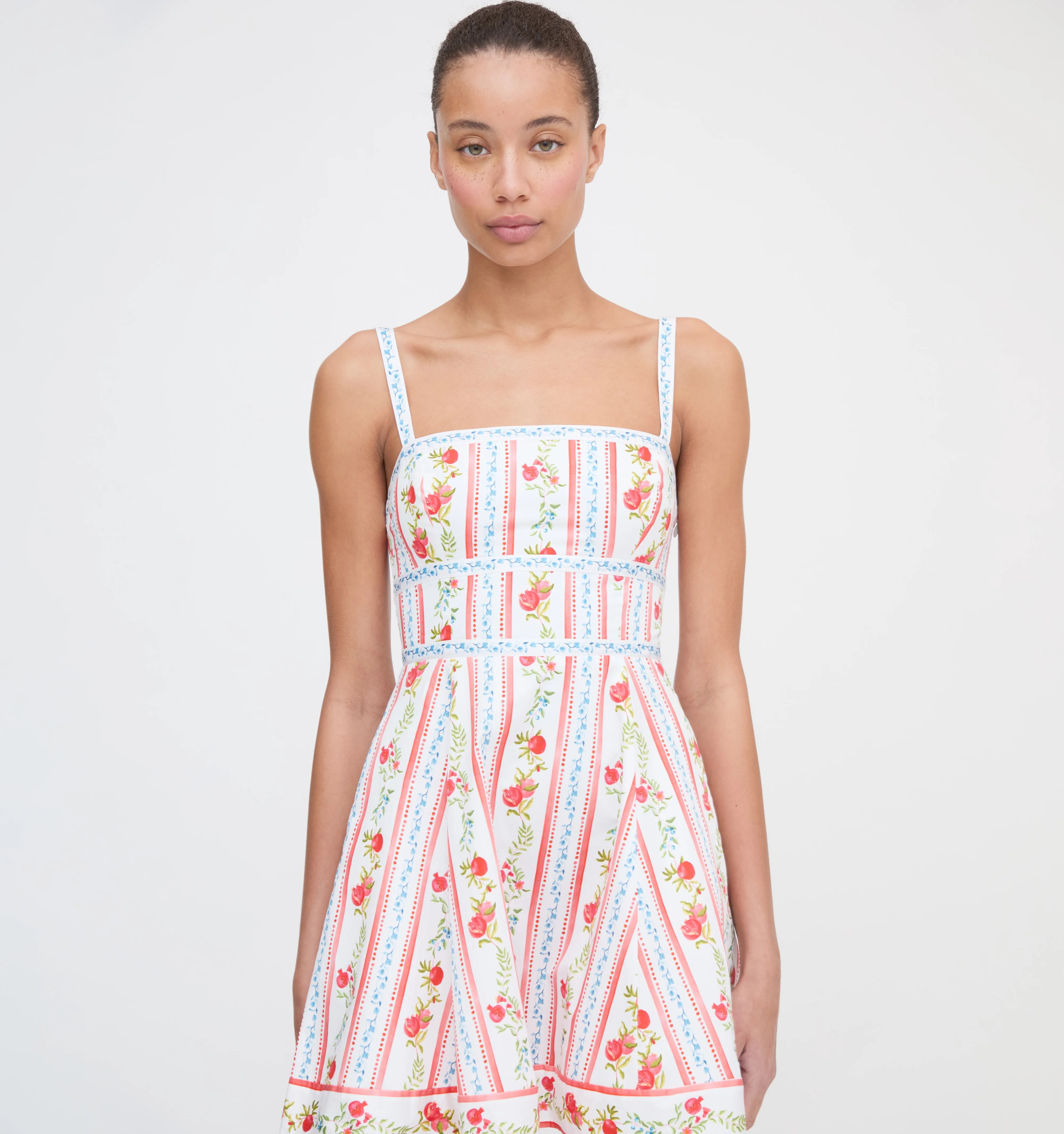 The Margot Mini Dress - Pomegranate Stripe | Hill House Home US