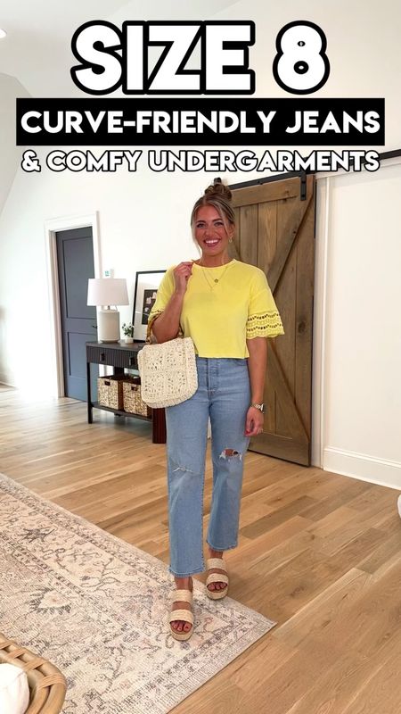 Comfy bra & undies TTS - M (I’m a 29” waist, 40” hips, & 36.5” bust and a 36B/C bra) 

GRWM today wearing the cutest lil yellow eyelet lace top & my fave stretchy jeans! 😍🫶🏼🍋☀️ My bra & undies are the perfect base layer - incredible support, so comfy, & v affordable. 🙌🏼 Love that the undies are actually full coverage and have the perfect amount of stretch. 🤌🏼 They’re both from the Vanity Fair Radiant Collection by Vanity Fair at Walmart! Whats your fave part of this outfit?! 🌼👇🏼 Linking everything for y’all with sizing info on the @shop.ltk app & you can get to my LTK by clicking the link in my Instagram bio! ✨ 

Direct URL: 

#size8 #walmartfashion #yellowshirt #yellowstyle #walmarthaul #stretchyjeans #grwmreel #momshorts #momjeans #curvyjeans #clothinghaul #outfitreel #momstyle #midsizestyle #widelegpants #sizemedium  

#LTKFindsUnder50 #LTKVideo #LTKStyleTip