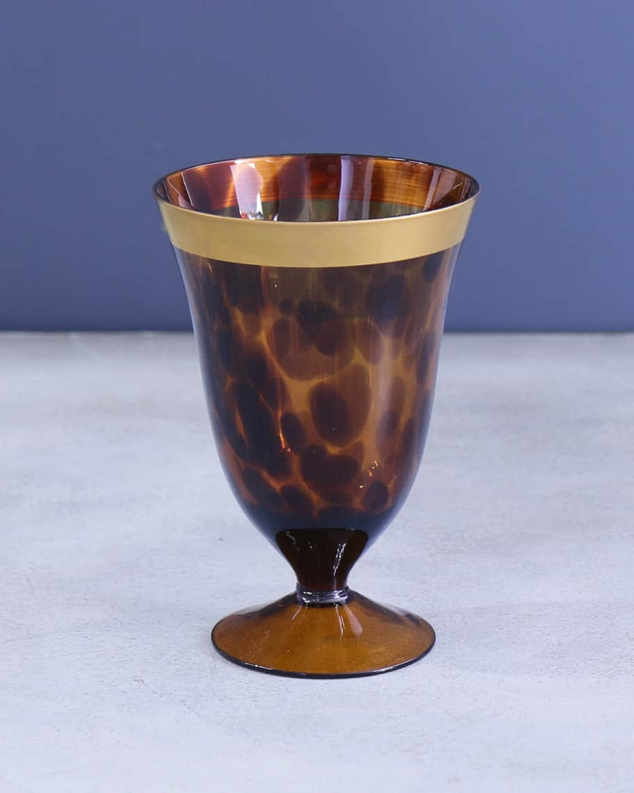 Beatriz Ball GLASS Tortoise and Golden Wine Glasses, Set of 4 | Neiman Marcus