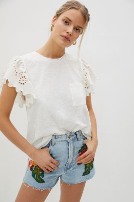 Gretchen Eyelet Top | Anthropologie (US)