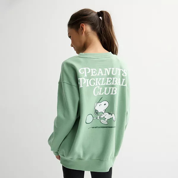 Juniors' Peanuts Snoopy Good Grief Fleece Graphic Crewneck Sweatshirt | Kohl's