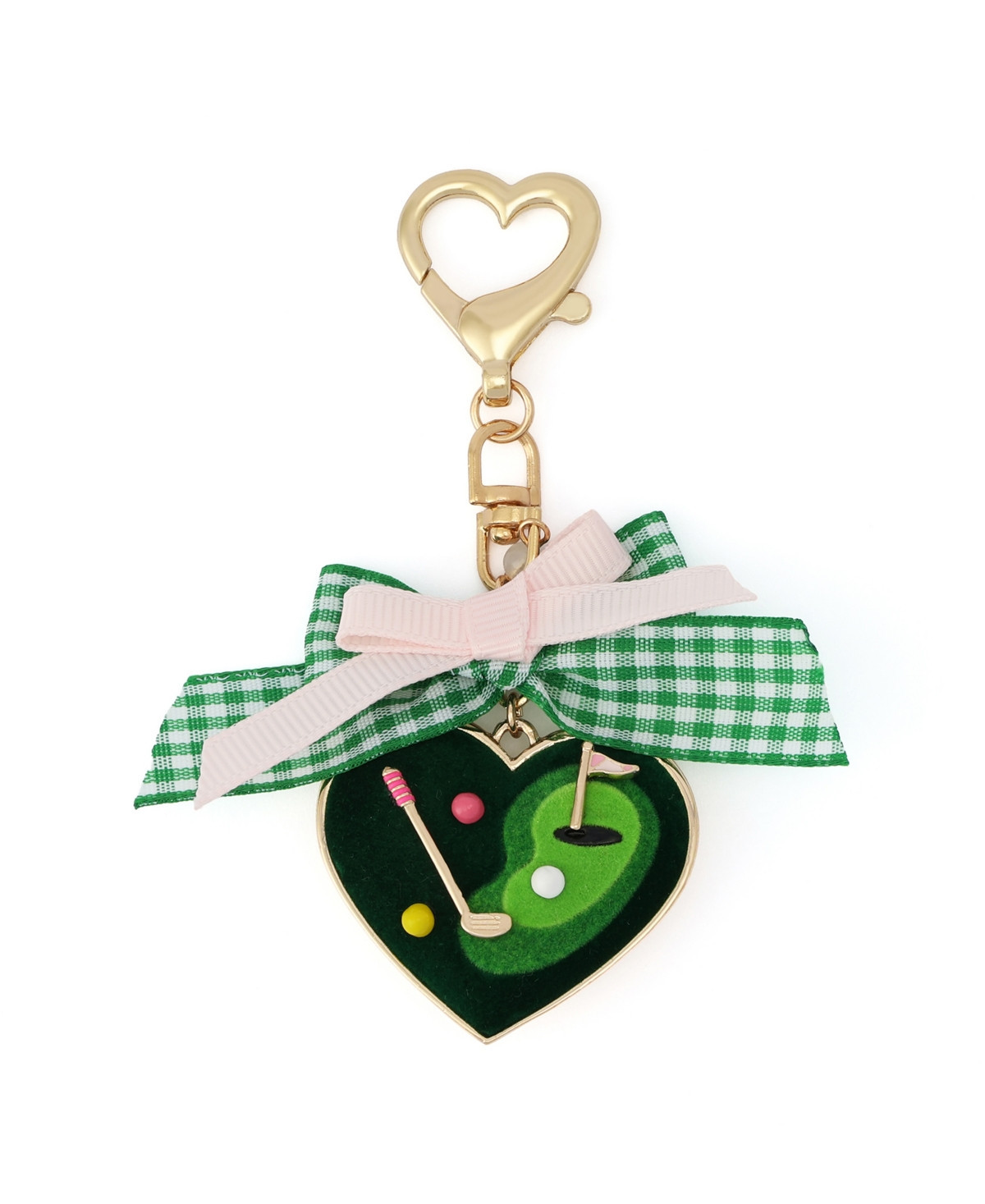 Betsey Johnson Green Golf Heart Accessory Charm - Green | Macy's