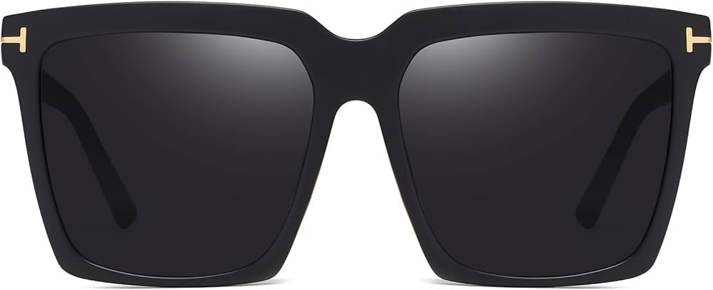 EYLRIM Oversized Square sunglasses for Women Men Black Big Frame Shades Outdoor Sun Glasses UV400... | Amazon (US)
